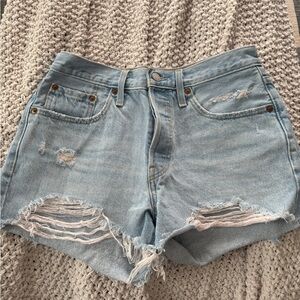 Levi’s 501 Women's Light Blue Denim Shorts